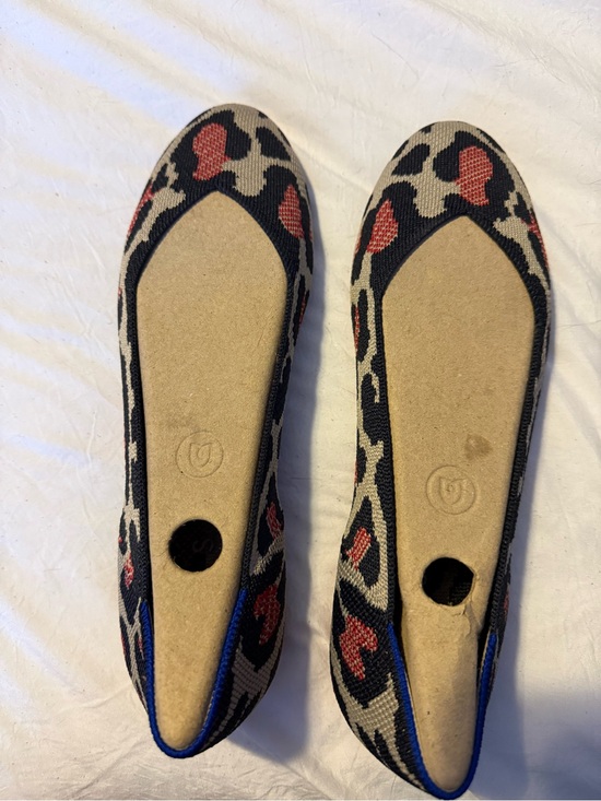 Rothy's Shoes - Rothy's Leopard-Pattern Ballet Flats in Red, Tan & Black